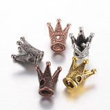 100pcs Alloy Crown Beads for DIY Jewelry Making Mixed 12.5x12x12mm