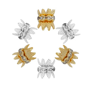 100pcs Crown Bead Spacers for DIY Jewelry Making