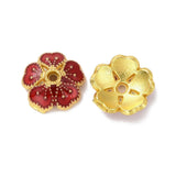 100pcs Enamel Flower Bead Caps Mixed for Jewelry Making DIY 8x2.6mm