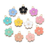 100pcs Sakura Flower Charms Colorful For Romantic Earring Necklace