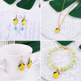 100pcs Alloy Enamel Fruit Theme Charms for DIY Jewelry Making