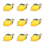 100pcs Alloy Enamel Fruit Theme Charms for DIY Jewelry Making