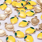 100pcs Alloy Enamel Fruit Theme Charms for DIY Jewelry Making