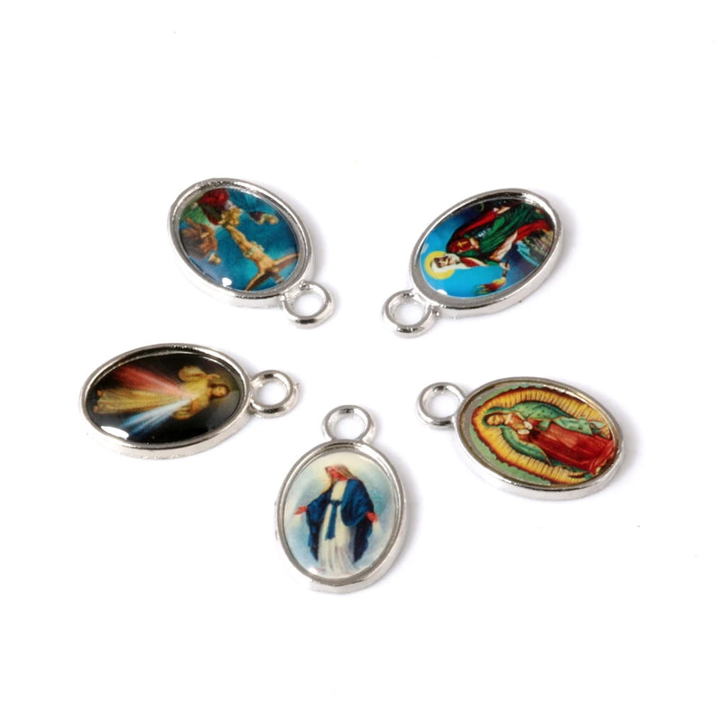100pcs Alloy Religious Icons Charms Pendants For Jewelry Making