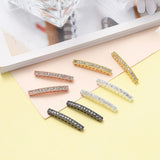 100pcs Alloy Rhinestone Bar Spacers Mixed Arc Shining Links DIY Jewelry Making