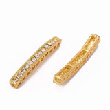 100pcs Alloy Rhinestone Bar Spacers Mixed Arc Shining Links DIY Jewelry Making