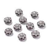 100pcs Alloy Rhinestone European Beads for Jewelry Making DIY Bracelet