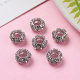 100pcs Alloy Rhinestone European Beads for Jewelry Making DIY Bracelet