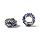 100pcs Alloy Rhinestone European Beads for Jewelry Making DIY Bracelet