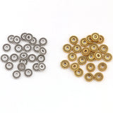 100pcs Alloy Rondelle Spacer Beads Silver Charms DIY Jewelry