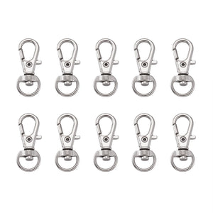 100pcs Alloy Swivel Clasps Clip Metal Buckles for Lanyard Key Rings Bag