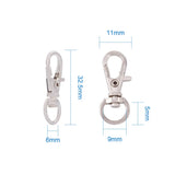 100pcs Alloy Swivel Clasps Clip Metal Buckles for Lanyard Key Rings Bag