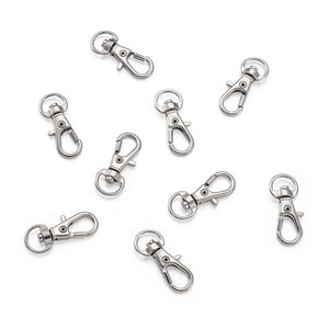 100pcs Alloy Swivel Clasps Clip Metal Buckles for Lanyard Key Rings Bag