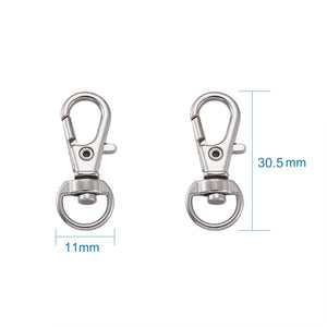100pcs Swivel Lanyard Lobster Claw Clasps Jewelry Making Supplies