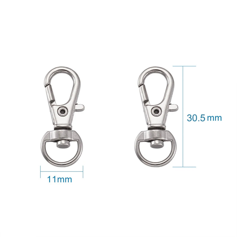 100pcs Swivel Lanyard Lobster Claw Clasps Jewelry Making Supplies