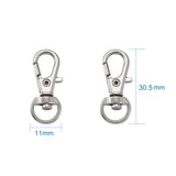 100pcs Swivel Lanyard Lobster Claw Clasps Jewelry Making Supplies