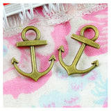 100pcs Anchor Charms DIY Jewelry Making Pendant Antique Silver Plated