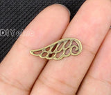 100pcs Angel Wings Charm Antique Bronze Pendant 25x9mm