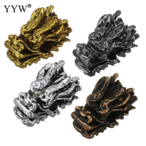 100pcs Metal Dragon Beads for DIY Bracelets 4 Colors Alloy Accessories