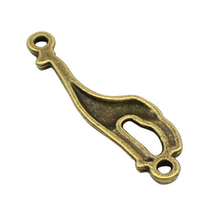 100pcs Antique Bronze Giraffe Charm Pendant Jewelry Making 30x8mm