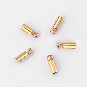 100pcs Antique End Caps Beads Stopper For 2mm Round Leather Cord
