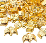 100pcs Antique Golden Open Books Pendant Charms Alloy Bible Book Charms