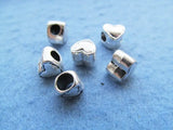 100pcs Heart Slider Spacer Beads Pendant Charm DIY Accessory Jewelry Making