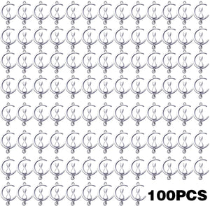 100pcs Silver Cat in Moon Charms Celestial Pendants DIY Jewelry Making
