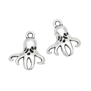 100pcs Octopus Charms Pendants Marine Life 18x16mm