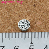 100pcs Silver Plated Tree OF Life Beads Spacer Beads for Jewelry Making
