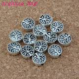 100pcs Silver Plated Tree OF Life Beads Spacer Beads for Jewelry Making