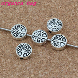 100pcs Silver Plated Tree OF Life Beads Spacer Beads for Jewelry Making