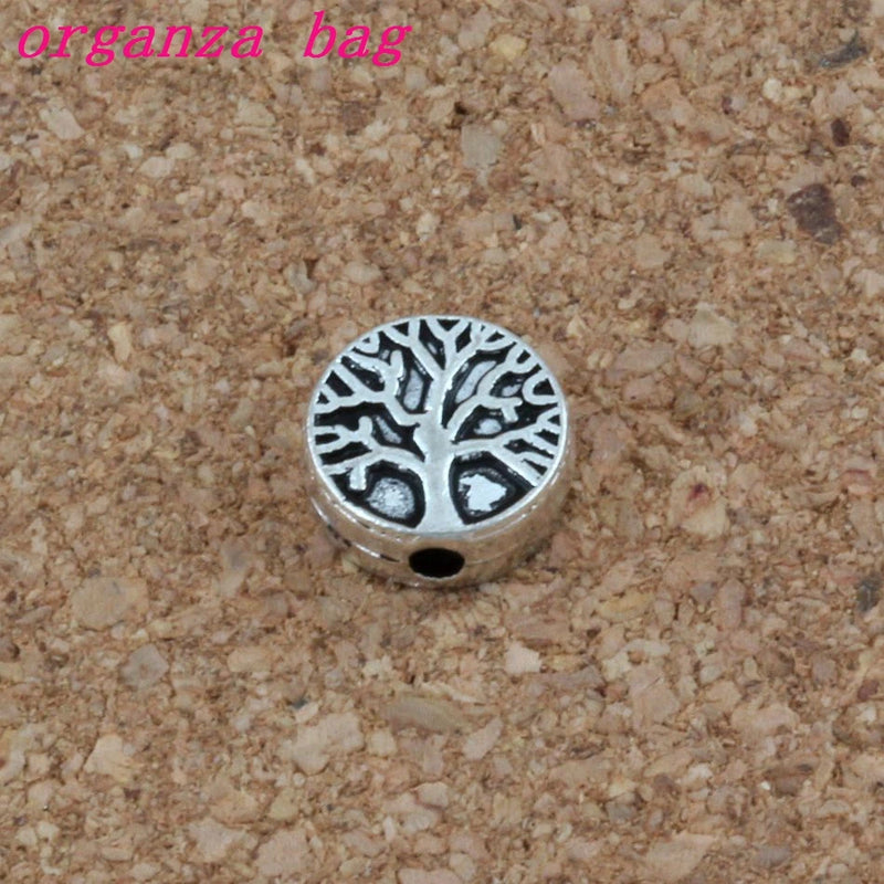 100pcs Silver Plated Tree OF Life Beads Spacer Beads for Jewelry Making