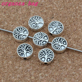 100pcs Silver Plated Tree OF Life Beads Spacer Beads for Jewelry Making