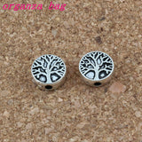 100pcs Silver Plated Tree OF Life Beads Spacer Beads for Jewelry Making