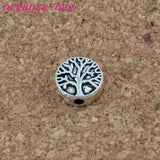 100pcs Silver Plated Tree OF Life Beads Spacer Beads for Jewelry Making