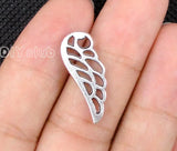 100pcs Antique Silver Wing Charms Pendant 25x9mm