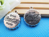 100pcs Antique Silver Bottle Cap Round Base 18mm DIY Pendant Charm