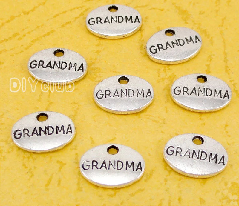100pcs Tibetan Silver Grandma Charm Pendant 12x9mm