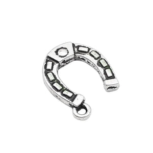 100pcs Tibetan Silver Double Sided HorseShoe Charms Pendant 15x12mm