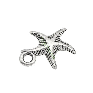 100pcs Tibetan Silver Starfish Charms Pendant 16x14mm