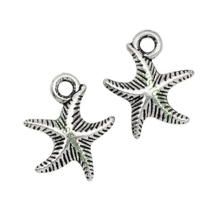 100pcs Tibetan Silver Starfish Charms Pendant 16x14mm