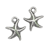 100pcs Tibetan Silver Starfish Charms Pendant 16x14mm