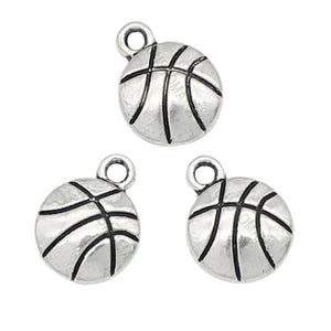 100pcs Tibetan Silver Basketball Charms 14x10mm