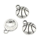 100pcs Tibetan Silver Basketball Charms 14x10mm