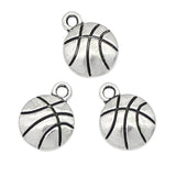 100pcs Tibetan Silver Basketball Charms 14x10mm