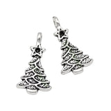 100pcs Tibetan Silver Christmas Tree Charms Pendant