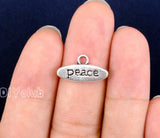 100pcs Tibetan Silver Peace Charms Pendant 17x9mm