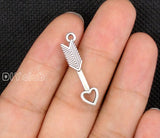 100pcs Tibetan Silver Arrow Charms Pendant 30x7mm