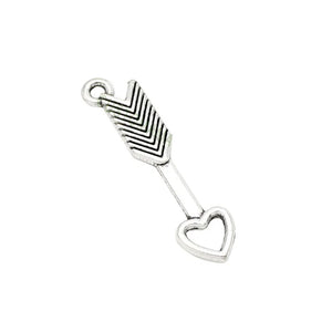 100pcs Tibetan Silver Arrow Charms Pendant 30x7mm